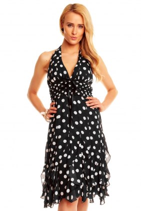 Rochie cu buline Dany Black din Colectia de SCOASE DIN STOC