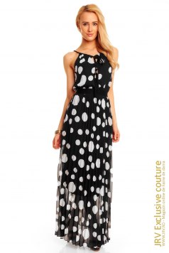 Rochie cu buline Yra Black-White - Magazin online haine de dama Fashion