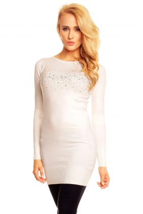 Pulover Eveline Creme din Colectia de DE VARA