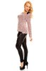 DE VARA - Bluza Orianna Bordeaux-White