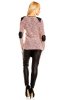 DE VARA - Bluza Orianna Bordeaux-White