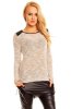 DE VARA - Bluza Orianna Beige-White