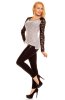 DE VARA - Bluza Darby Grey-White