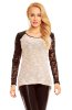 DE VARA - Bluza Darby Beige-White