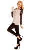 DE VARA - Bluza Darby Beige-White