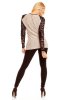 DE VARA - Bluza Darby Beige-White