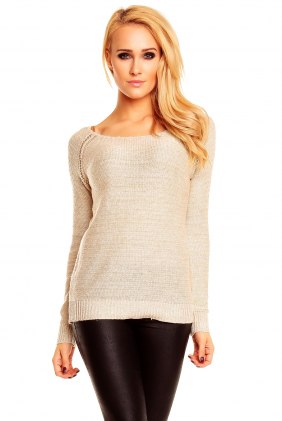 Pulover Candys Beige din Colectia de DE VARA