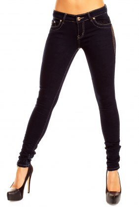 Blugi Kara Dark-Blue din Colectia de PANTALONI / BLUGI