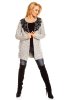 DE VARA - Cardigan Isla Creme-Black