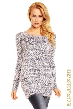 Pulover Alivia White-Bleu - Magazin online haine de dama Fashion