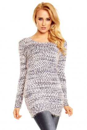 Pulover Alivia White-Bleu din Colectia de DE VARA