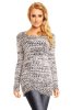 DE VARA - Pulover Alivia White-Black