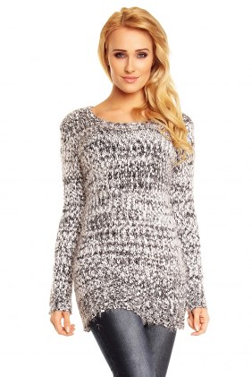 Pulover Alivia White-Black din Colectia de DE VARA