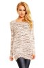 DE VARA - Pulover Alivia White-Brown