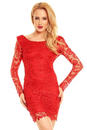 Rochie dantela Miriam Red din Colectia de SCOASE DIN STOC