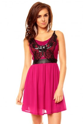 Rochie eleganta Butterly Pink din Colectia de SCOASE DIN STOC