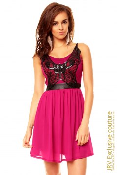 Rochie eleganta Butterly Pink - Magazin online haine de dama Fashion