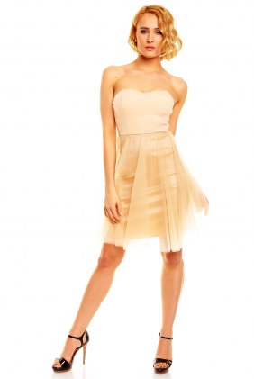 Rochie eleganta Charmy Beige din Colectia de ROCHII ELEGANTE