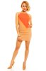 SCOASE DIN STOC - Rochie office Salmon-Apricose-Light Pink