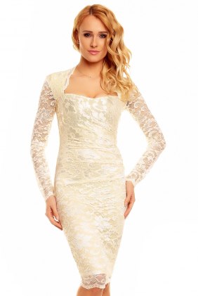 Rochie dantela Raya Creme din Colectia de SCOASE DIN STOC