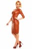 SCOASE DIN STOC - Rochie din Piele Celia Caramel