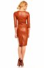 SCOASE DIN STOC - Rochie din Piele Celia Caramel