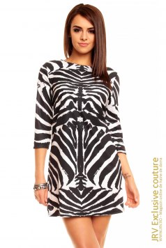 Rochie de zi Unique Black-White - Magazin online haine de dama Fashion
