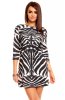 SCOASE DIN STOC - Rochie de zi Unique Black-White