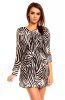 SCOASE DIN STOC - Rochie de zi Zebra Creme-Black