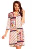 SCOASE DIN STOC - Rochie de zi Creme-Amareno-Orange