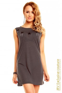 Rochie de zi Sweet Dark Grey - Magazin online haine de dama Fashion