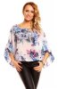 SCOASE DIN STOC - Bluza Chic Creme-Turquoise