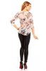 SCOASE DIN STOC - Bluza Flower Creme-Grey