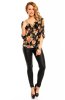 SCOASE DIN STOC - Bluza Flower Black-Orange