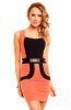 SCOASE DIN STOC - Rochie office My Salmon-Black