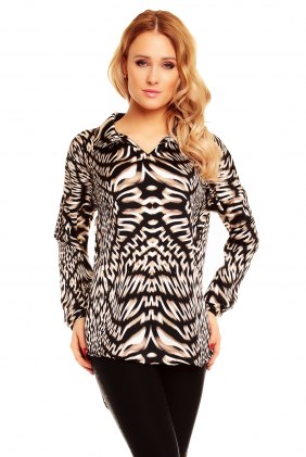 Bluza Yama Black-Brown-Creme din Colectia de SCOASE DIN STOC