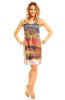 SCOASE DIN STOC - Rochie de zi My Grey-Blue-Red-Yellow