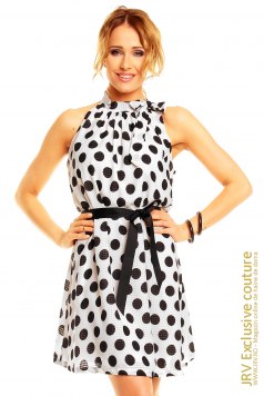 Rochie cu buline Alma White - Magazin online haine de dama Fashion