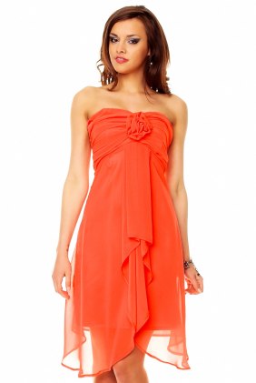 Rochie eleganta Hope Orange din Colectia de SCOASE DIN STOC