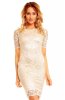 SCOASE DIN STOC - Rochie dantela Karmina Beige