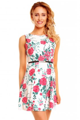 Rochie de zi Sweet Flower Pink din Colectia de SCOASE DIN STOC