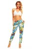 SCOASE DIN STOC - Pantaloni Sweet Turquoise-White-Green
