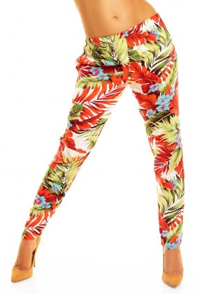 Pantaloni Sweet Orange-White-Green din Colectia de SCOASE DIN STOC