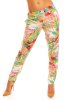 SCOASE DIN STOC - Pantaloni Sweet Beige-White-Green