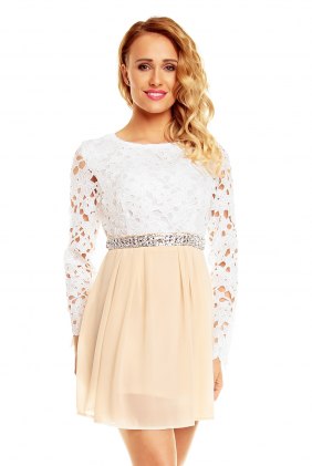 Rochie dantela Madya Beige din Colectia de SCOASE DIN STOC