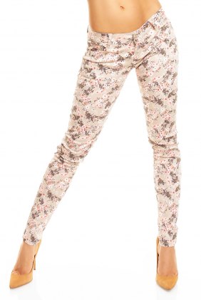 Pantaloni Summer Beige-Light Pink din Colectia de SCOASE DIN STOC