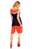 SCOASE DIN STOC - Rochie plisata Selena Blue-Orange-Beige