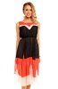 SCOASE DIN STOC - Rochie plisata Selena Black-Orange-Beige