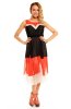 SCOASE DIN STOC - Rochie plisata Selena Black-Orange-Beige