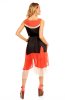 SCOASE DIN STOC - Rochie plisata Selena Black-Orange-Beige